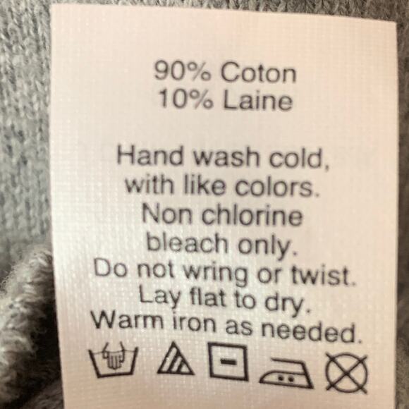 Madewell Women Sweater Gray S Pull-Over V-Neck 3/4 Sleeves Stretchy Knit - Picture 5 of 9